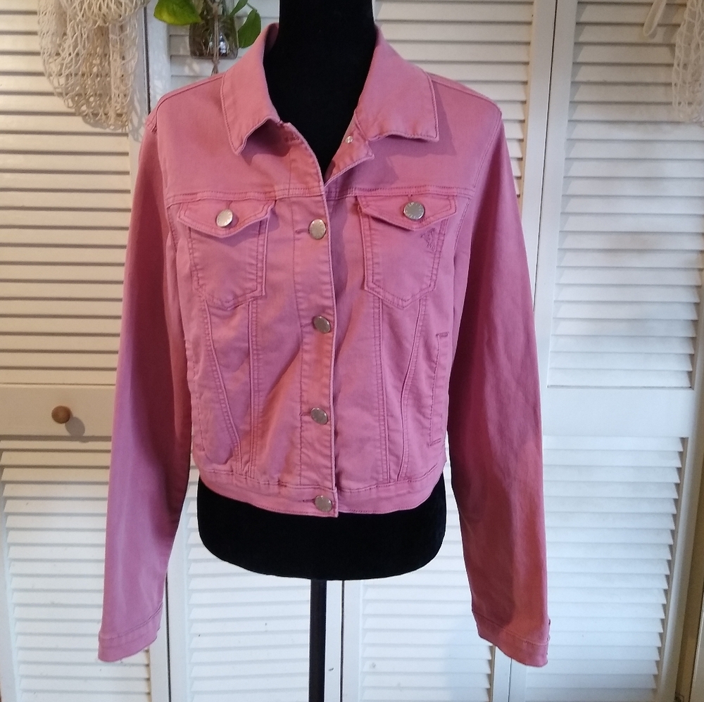VIP Blush Pink Denim Jacket